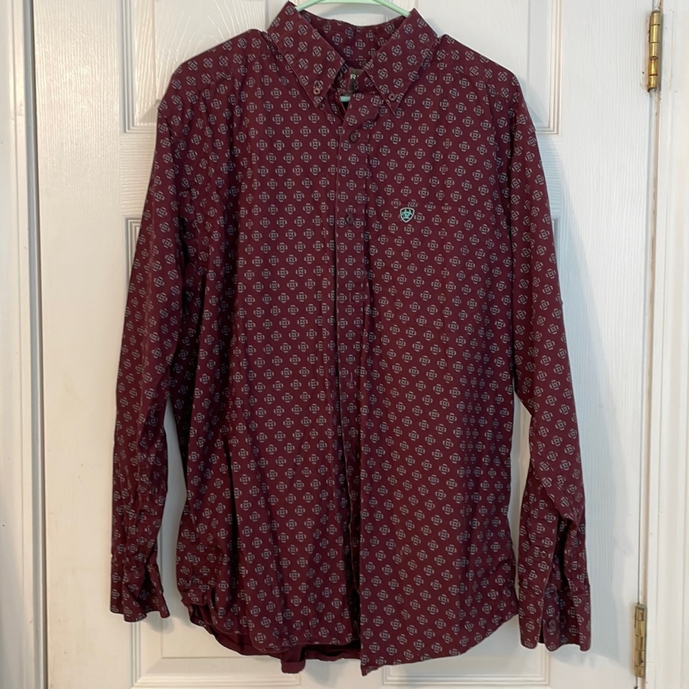 Maroon with turquoise long sleeve